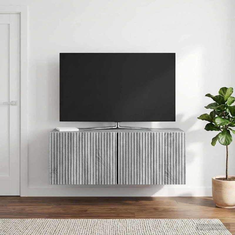 Meuble TV mural Sonoma gris 78,5 x 31 x 30 cm Bois d'ingénierie 619396619396