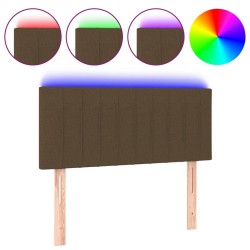 Tête de lit à LED Marron Foncé 80x5x78/88 cm Tissu 619398619398