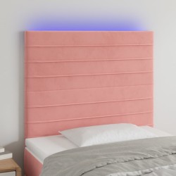 Tête de lit à LED Rose 80x5x118/128 cm Velours 619400619400