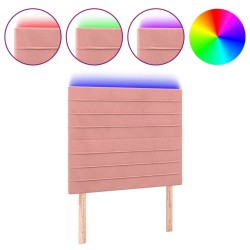 Tête de lit à LED Rose 80x5x118/128 cm Velours 619400619400