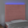 Tête de lit à LED Rose 80x5x118/128 cm Velours 619400619400