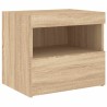 Table de chevet avec lumières LED chêne sonoma 50x40x45 cm 619401619401