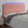 Tête de lit à LED Rose 200x7x118/128 cm Velours 619403619403