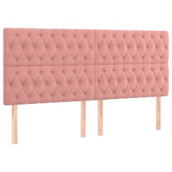 Tête de lit à LED Rose 200x7x118/128 cm Velours 619403619403