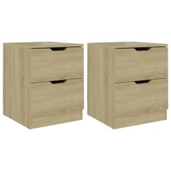 Tables de chevet 2 pcs chêne sonoma 40x40x50 cm bois ingénierie 619405619405