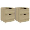 Tables de chevet 2 pcs chêne sonoma 40x40x50 cm bois ingénierie 619405619405