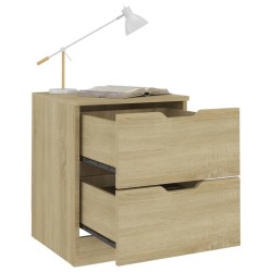 Tables de chevet 2 pcs chêne sonoma 40x40x50 cm bois ingénierie 619405619405