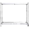 Porte-pneus à 2 niveaux Argenté 110x40x110 cm Acier 619408619408