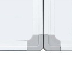 Tableau blanc magnétique pliable 120x80x1,7 cm aluminium 619409619409