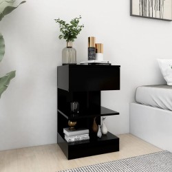 Tables de chevet 2 pcs Noir 40x35x65 cm 619410619410