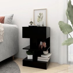 Tables de chevet 2 pcs Noir 40x35x65 cm 619410619410