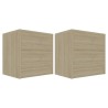 Tables de chevet 2pcs Chêne sonoma 40x30x40cm Bois d'ingénierie 619411619411