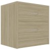 Tables de chevet 2pcs Chêne sonoma 40x30x40cm Bois d'ingénierie 619411619411