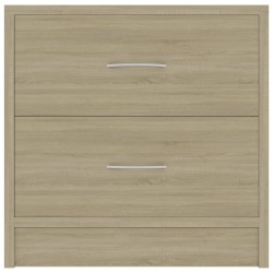 Tables de chevet 2pcs Chêne sonoma 40x30x40cm Bois d'ingénierie 619411619411