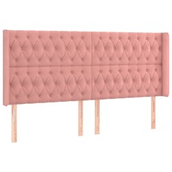 Tête de lit à LED Rose 203x16x118/128 cm Velours 619412619412