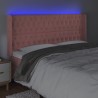Tête de lit à LED Rose 203x16x118/128 cm Velours 619412619412
