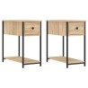 Tables de chevet 2 pcs chêne sonoma 30x60x60 cm bois ingénierie 619416619416