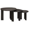 Tables basses gigognes 3 pcs Blanc Bois de mangue massif 619419619419