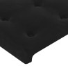 Tête de lit avec oreilles Noir 103x23x118/128 cm Velours 619423619423