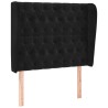 Tête de lit avec oreilles Noir 103x23x118/128 cm Velours 619424619424
