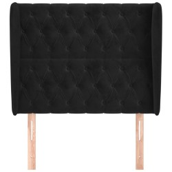 Tête de lit avec oreilles Noir 103x23x118/128 cm Velours 619424619424