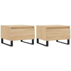 Tables basses 2 pcs chêne sonoma 50x46x35 cm bois d'ingénierie 619427619427