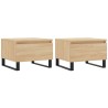 Tables basses 2 pcs chêne sonoma 50x46x35 cm bois d'ingénierie 619427619427