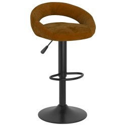 Tabourets de bar lot de 2 marron velours 619428619428