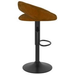 Tabourets de bar lot de 2 marron velours 619428619428