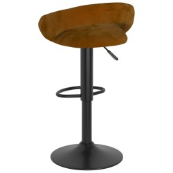 Tabourets de bar lot de 2 marron velours 619428619428