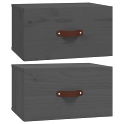 Tables de chevet murales 2 pcs Gris 40x29,5x22 cm 619429619429