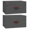 Tables de chevet murales 2 pcs Gris 40x29,5x22 cm 619429619429