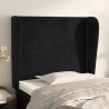 Tête de lit avec oreilles Noir 103x23x118/128 cm Velours 619430619430