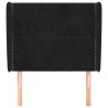 Tête de lit avec oreilles Noir 103x23x118/128 cm Velours 619430619430