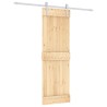 Porte coulissante Naturel et Blanc 70 x 210 cm 619431619431