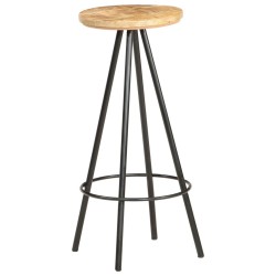 Tabourets de bar lot de 4 bois de manguier brut 619433619433