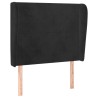 Tête de lit avec oreilles Noir 103x23x118/128 cm Velours 619435619435