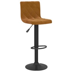 Tabourets de bar lot de 2 marron velours 619436619436