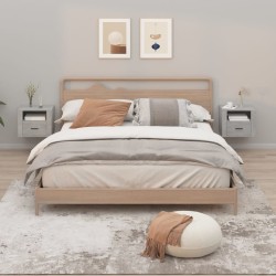 Tables de chevet murales 2 pcs Gris béton 50x36x40 cm 619443619443