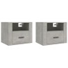 Tables de chevet murales 2 pcs Gris béton 50x36x40 cm 619443619443
