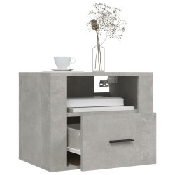 Tables de chevet murales 2 pcs Gris béton 50x36x40 cm 619443619443
