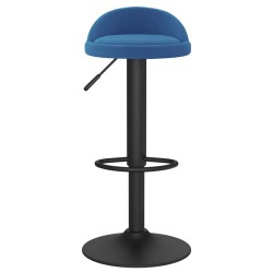Tabourets de bar lot de 2 bleu velours 619445619445