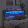 Tête de lit à LED sonoma gris 180x18,5x103,5 cm bois ingénierie 619446619446