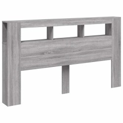 Tête de lit à LED sonoma gris 180x18,5x103,5 cm bois ingénierie 619446619446