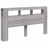 Tête de lit à LED sonoma gris 180x18,5x103,5 cm bois ingénierie 619446619446