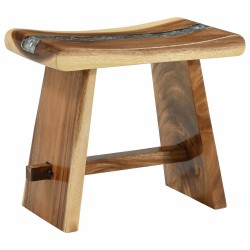 Tabouret de Douche Naturel 50 x 30 x 44 cm Bois de suar solide 619448619448