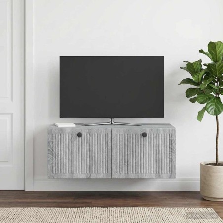 Meuble TV mural Sonoma gris 78,5 x 41 x 30 cm Bois d'ingénierie 619453619453