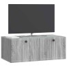 Meuble TV mural Sonoma gris 78,5 x 41 x 30 cm Bois d'ingénierie 619453619453
