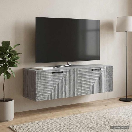 Meuble TV mural Sonoma gris 98 x 31 x 30 cm Bois d'ingénierie 619454619454