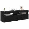 Meuble TV 2 pcs Chêne noir 60 x 35 x 40 cm Bois d'ingénierie 619455619455